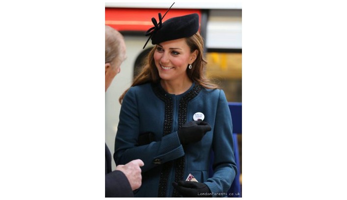 Duchess of Cambridge gets a Baby on board badge (just in case she needs to take the Tube)