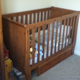 John Lewis oak cot 