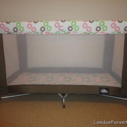 Lovely Kiddie couture Travel cot 