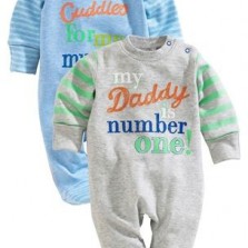 Mum And Dad Sleepsuits Two Pack (3-6mths)